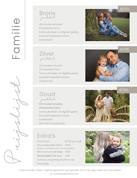 fotografie prijzen